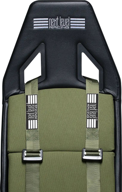 Kokpit simulimi fluturimi Next Level Racing Boeing Military NLR-S028, sedilje ushtarake canvas, strukturë e rregullueshme, jeshile ushtarake