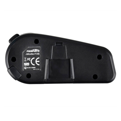 Interkom motoçiklete Fodsports FX6, paketim i dyfishtë, Bluetooth, i zi