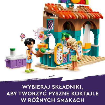 Сет за градење LEGO Friends Beach Smoothie Stand 42625, 213 делови, за деца 6+, повеќебоен