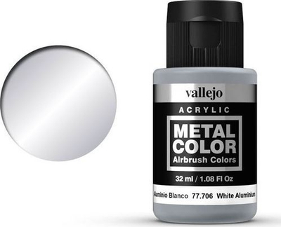 Bojë metalike për modelizëm Vallejo VJP77706, 32ml, alumin e bardhë