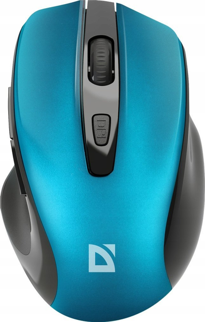 Mouse wireless Defender PRIME MB-053, optik 1600 DPI, i heshtur, blu