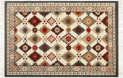 Tapet leshi GHUKASAVAN kilim, 200 x 300 cm, shumëngjyrësh