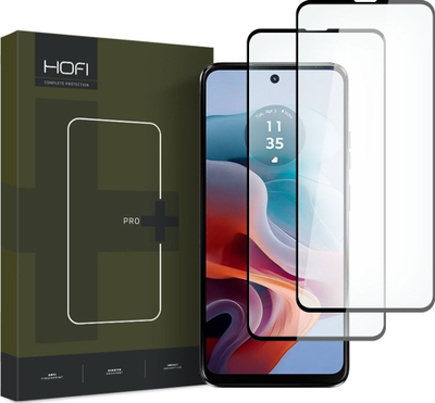 Xham mbrojtës HOFI Glass Pro+ 2 Pack, për Motorola Moto G34 5G, 9H, i zi