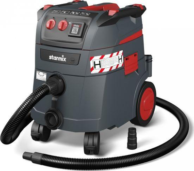 Fshesë industriale Starmix iPulse H-1635 Safe Top, 35L, filtër HEPA H, gri e kuqe
