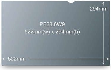 Filtër privatësie për monitor 3M PF23.6W9, 23.6", 522 x 294mm, i zi