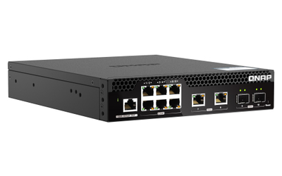 Switch rrjeti QNAP QSW-M2106R-2S2T, 10 porte, Layer 2, i zi