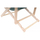 Shezlong plazhi Beach Garden Wooden Folding Deckchair, dru, palosës, jeshile e errët