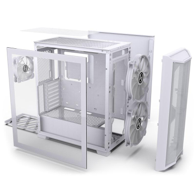 Kuti PC Lian Li LANCOOL 215 ARGB, mid tower, xham i temperuar, e bardhë