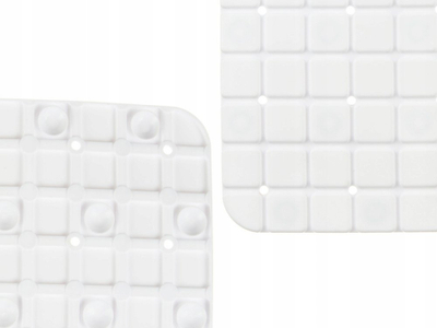 Tapet dushi antirrëshqitës Berilo, 50x50 cm, PVC, i bardhë