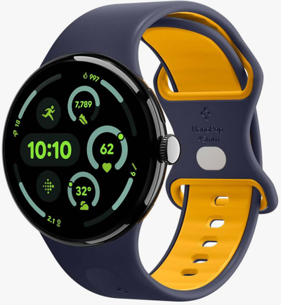 Rrip smartwatch Spigen Nano Pop Band, silikon, 45mm, blu e errët verdhë