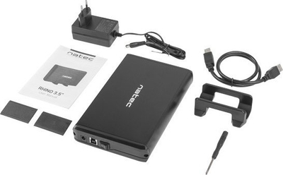 Надворешно куќиште за HDD 3.5 инчи Natec Rhino NKZ-0448, USB 3.0, SATA, црно