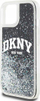 Футрола за телефон DKNY Liquid Glitter Arch Logo, за iPhone 11, пластика, црна