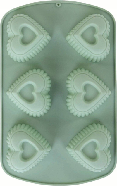 Калап за мафини La Cucina, силикон, 27 x 17 x 7 cm, зелен