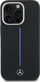 Mbrojtëse telefoni Mercedes Stripe, silikon, MagSafe, për iPhone 16 Pro, e zezë