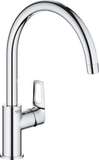 Славина за кујна Grohe BauLoop 31368001, високо тело, ротирачка 360°, хром
