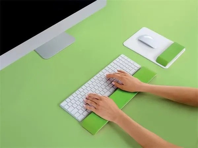 Mbështetëse ergonomike për tastierë Leitz Ergo WOW, për kyçet e duarve, jeshile