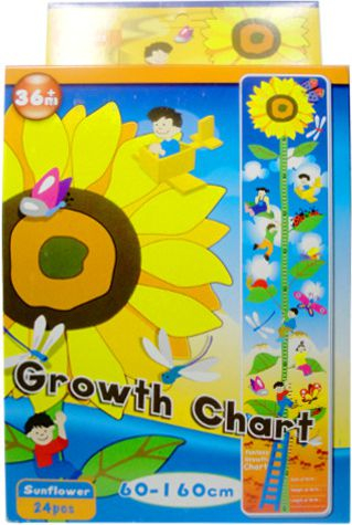 Puzzle edukativ Swede Measuring Sunflower, 24 pjesë, me diellore