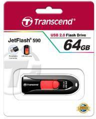 УСБ Transcend JetFlash 590, 64GB, USB 2.0, црна