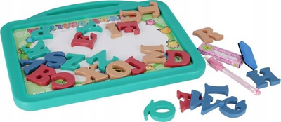 Tabla magnetike për fëmijë Mega Creative Magnetic Board 2in1, 34x34 cm, e bardhë