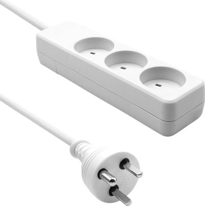 Zgjatues energjie ProXtend Danish IT, 3 dalje, i bardhë