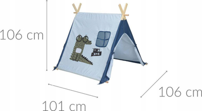 Çadër loje për fëmijë HOMESTYLING KO-HZ1992820, 101x106x106 cm, kornizë druri, blu