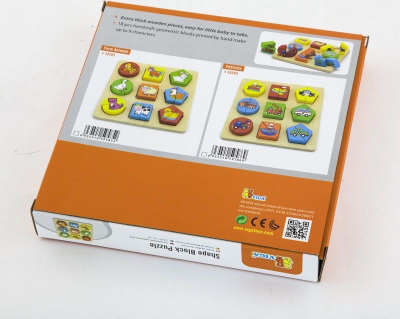 Puzzle me makina druri Viga, 18 elemente