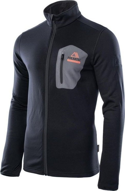 Bluza fleece për burra Magnum Alces, Polartec Power Stretch Pro, me zinxhir komplet, e zezë
