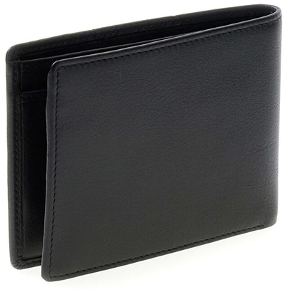 Portofol Guess Torino Bifold M, lëkurë, për meshkuj, i zi