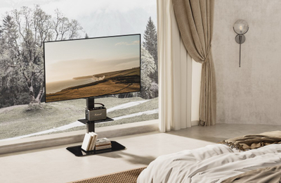 Stendë dyshemeje për TV Gembird, 43" 86", 60kg, e zezë