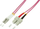 Kabllo fibër optike LOGON PROFESSIONAL Fiber Patch Cable 50/125, OM4 duplex, 0.5m LC SC, vjollcë