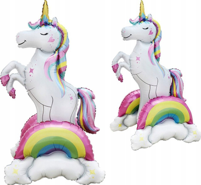 Balonë zbukuruese Godan Unicorn, folie, 94x52x43cm, shumëngjyrëshe