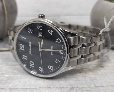Orë dore Adriatica Classic A1300.5115Q, xham safir, 5 ATM, argjendi e kaltër