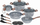 Set tenxheresh Zilner Forest ZL-8519, 15 pjesë, veshje mermeri, ngjyrë pylli