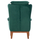 Fotelje bergere Bennington, kadife, 75x100x100 cm, jeshile Cypress