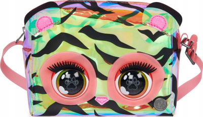Çantë interaktive Purse Pets Purrisma Tiger, lodër crossbody, mbi 30 tinguj dhe reagime, shumëngjyrëshe
