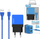 Karikues murit Somostel SMS-A53, 2xUSB 2.1A, me kabllo Lightning, blu