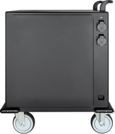Количка за полнење Манхетен MH 32 USB C PD, 576W, 32 порти, црна
