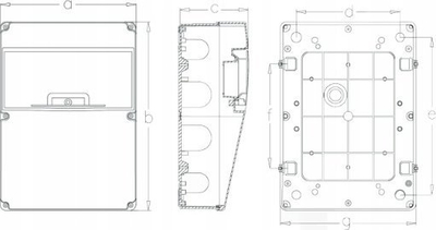 Распределителна кутија Ekoplastik Unassembled IP66 1x11 модул, надповршинска, сива