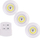 Set llamba LED COB wireless, 3 copë, me telekomandë, të bardha