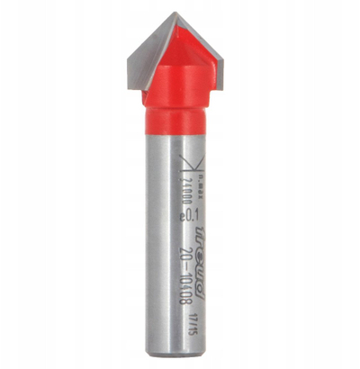Frezë V-groove Freud F03FR01623, Ø12.7mm, H10/44.5mm, trup i kuq
