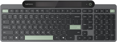 Tastierë pa tel Lenovo Self-charging Bluetooth Keyboard, Bluetooth 5.1, vetëkarikuese, e zezë
