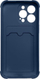 Mbulesë telefoni Hurtel Card Armor për iPhone 13 mini, silikon me xhep karte, blu navy