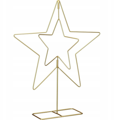 Yll dekorativ Grajlandia Decorative Star 15474551, 50cm, efekt mica, ngjyrë ari