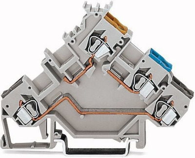 Bllok lidhës sensorësh Wago 280-553, 4 përçues, 2.5mm², gri