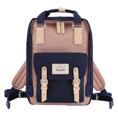 Çantë shpine Himawari 188L, 14", rezistente ndaj ujit, blu navy me rozë