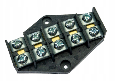 Pllakë lidhëse elektrike Cube Branch Plate, 5 fusha, 57A 10mm², e zezë