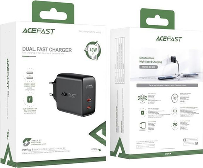 Karikues muri AceFast A9, 40W, 2 porta USB-C PD 3.0, i zi