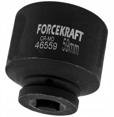 Çelës goditës FORCEKRAFT Impact Socket 3/4", 59mm, 6-këndësh, i zi