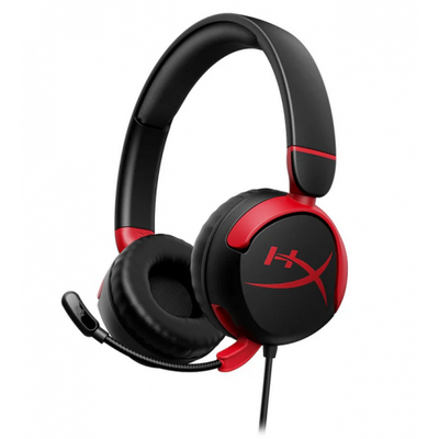 Kufje gaming HyperX Cloud Mini, me kabëll, për fëmijë, kuqe e zezë