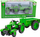 Lodër traktor metal me rimorkio, shkallë 1:18, jeshil